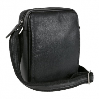 MERCUCIO | Čierna crossbag taška 20 x 16 cm mäkká nappa