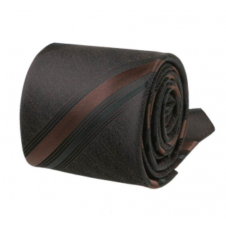 Pánska hnedá kravata 7 cm ORSI (polyester)