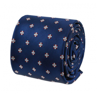 Elegantná tmavomodrá kravata 6,5 cm ORSI z mikropolyesteru