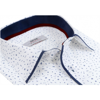 Košeľa s dlhým rukávom BEVA SLIM, bielo-modrá