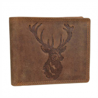 Peňaženka-dokladovka JELEŇ MERCUCIO hnedá koža