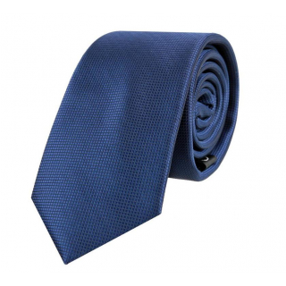 Modrá tmavá kravata s drobnými štvorčekmi ORSI 6 cm