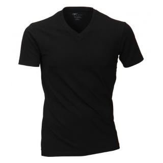 Pánske čierne tričko VENTI SLIM line V-výstrih, 2-balenie