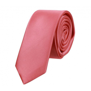 Ružovo-koralová slim kravata 4,5 cm