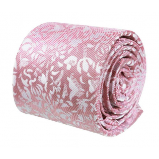 Luxusná spoločenská kravata V.I.P. ORSI, ružovo-perleťová