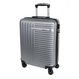 Malý cestovný kufor FABRIZIO šedý plastový 37 l/2,8 kg