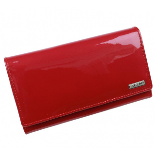 Listová exkluzívna peňaženka LAGEN 19 kariet, červená lesklá
