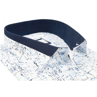 Elegantná vzorovaná košeľa BEVA Regular 2T1946 bielo-modrá