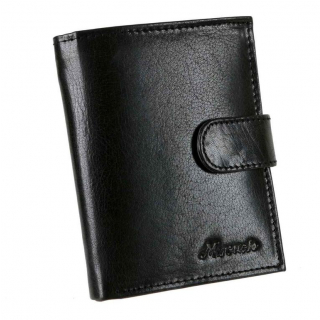 Pánska kožená peňaženka s vonkajším a vnútorným zapínaním