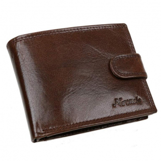 Kožená pánska peňaženka so zapínaním MERCUCIO hnedá