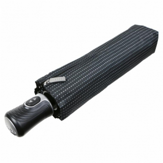 Pánsky skladací dáždnik DOPPLER 103 cm, čierno-šedý vzor