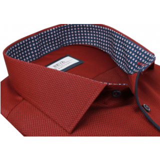 Exkluzívna tmavočervená košeľa BEVA REGULAR, dlhý rukáv