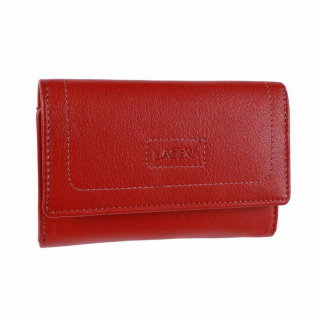 Červená kožená peňaženka LAGEN 12 kartových priečinkov 