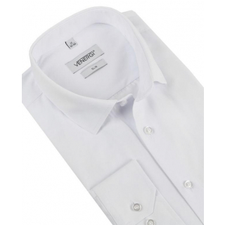 Biela slim košeľa s klasickou manžetou 182-188 cm (rukáv 70 cm)