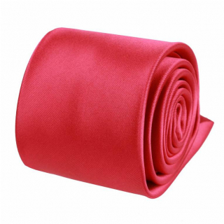 Červeno-ružová saténová kravata 7 cm