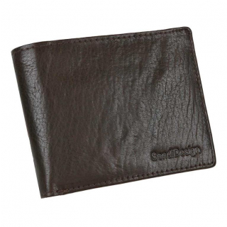 Pánska kožená peňaženka SENDI, 9 kariet hnedá