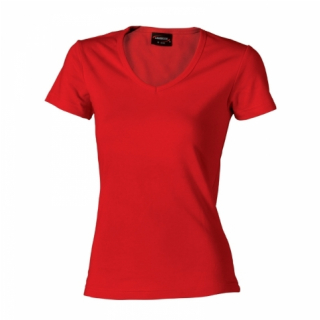 Červené dámske tričko z mäkkej bavlny, veľ. S