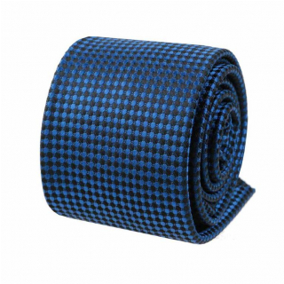 Trendová slim kravata 6 cm, modro-čierna