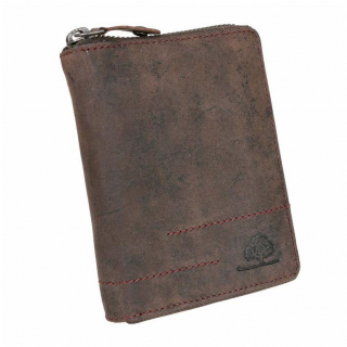 Pánska peňaženka na zips z hovädzej kože GREENBURRY REVIVAL