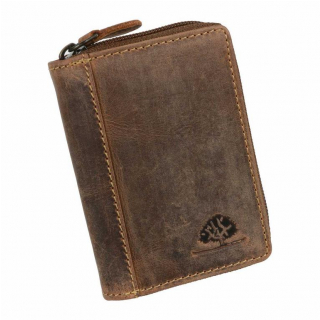 RFID Puzdro na karty, doklady, vizitky so zipsom GREENBURRY antik