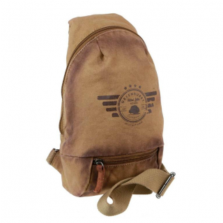Crossbody batoh na tablet GREEBURRY AVIATOR, canvas camel