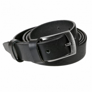 Čierny opasok š. 2,8 cm MERCUCIO, flexibilná koža