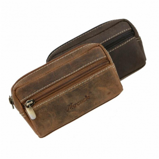 Kožená kľúčenka - puzdro MERCUCIO hnedá 