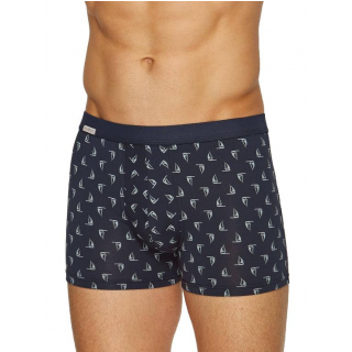 Boxerky FABIO modré dlhšia nohavica