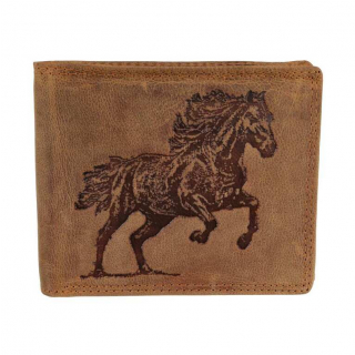 Pánska peňaženka-dokladovka KÔŇ, vnútorné zapínanie