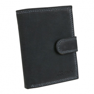 Pánska kožená peňaženka so zapínaním MERCUCIO čierna