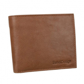 Bezpečnostná kožená peňaženka pánska SENDI, 7 kariet