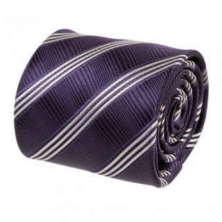 Elegantná tmavo-fialová kravata ORSI 8 cm