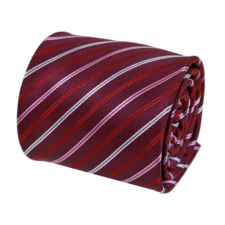 Bordovo-fialová kravata ORSI 8 cm