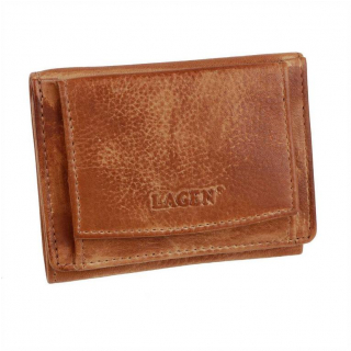 Peňaženka s francúzskym mincovníkom LAGEN® Soft caramel