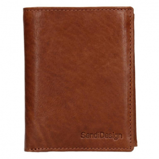 Pánska peňaženka SENDI 10 kariet koňaková