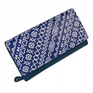 Luxusná modrá dámska peňaženka MERCUCIO 15 kariet
