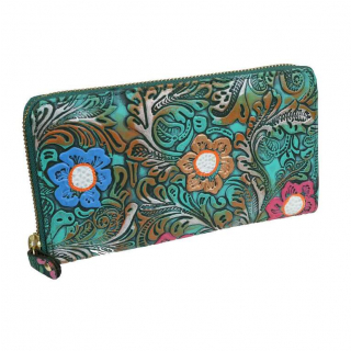 Dámska zipsová peňaženka MERCUCIO tyrkysová-zelená