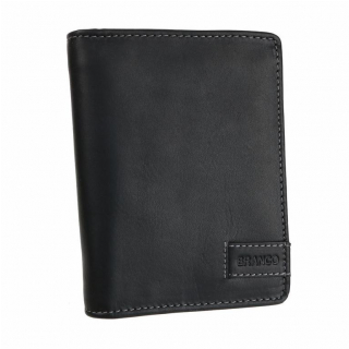 BRANCO Kožená peňaženka so zipsom 15009 čierna
