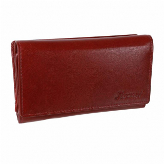 Červená peňaženka stredná pre 15 kariet MERCUCIO, koža