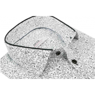 Bielo-šedá trendová SLIM košeľa 2029