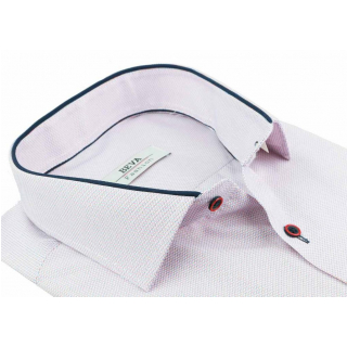 Elegantná slim košeľa BEVA ružová tlmená T2030