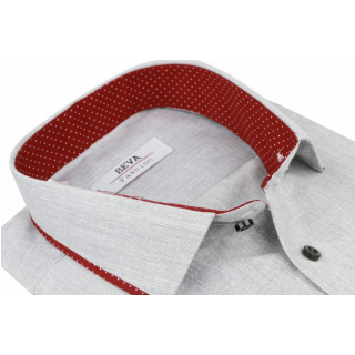 Pánska slim košeľa BEVA šedá melanž DR2032