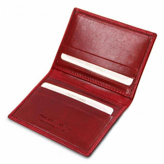 Exkluzívne puzdro na karty (8) TUSCANY Leather červené