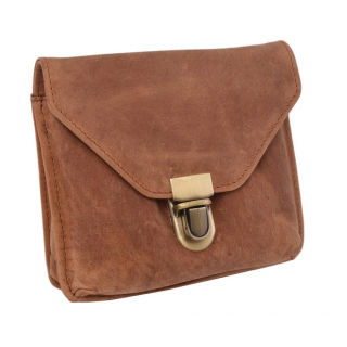 Kožené puzdro - taška na opasok 12x15x6 cm MERCUCIO light tan