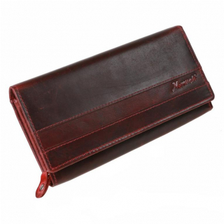 Luxusná dámska peňaženka MERCUCIO, červená rubínová koža 