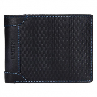 Športovo-elegantná pánska peňaženka Lagen, modrá koža