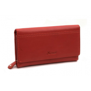 Dámska peňaženka z nappa kože pre 15 kariet, červená