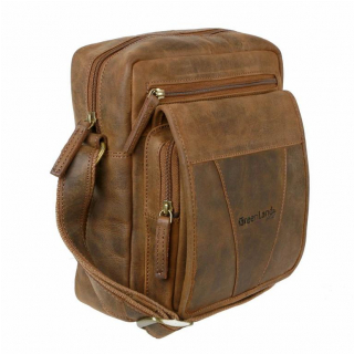 Kožená taška na rameno MONTENEGRO GREENLAND hnedá