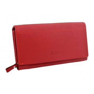 Dámska červená listová peňaženka, nappa 11 kariet