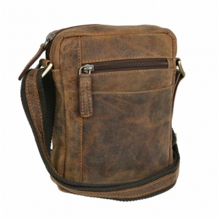 Štýlová crossbody taštička 18x14x6 cm MERCUCIO, vintage koža